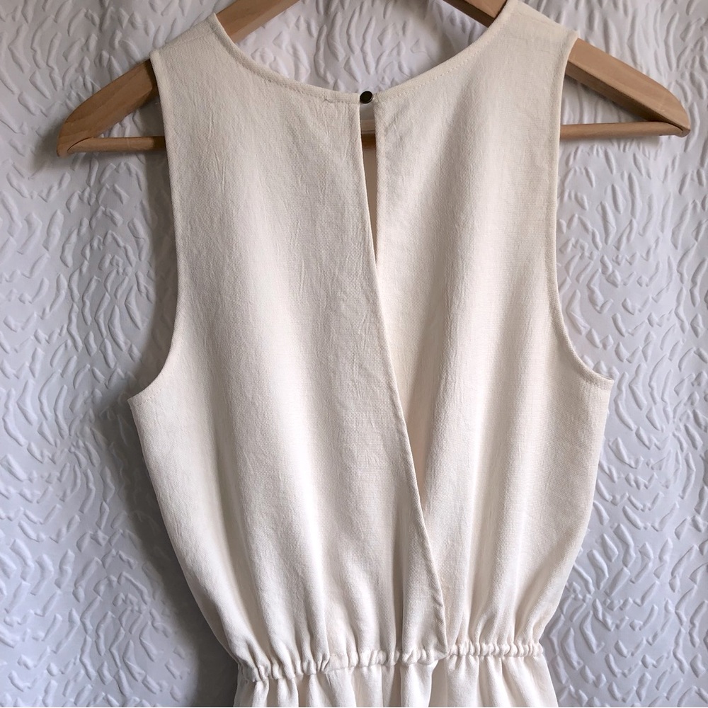 Aritzia Wilfred Light Birch Cinch-Waist 2 Pocket Criss-cross Back Rive Romper - Picture 11 of 16